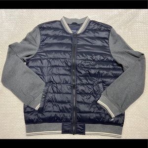 Navy & Gray American Eagle Bomber Jacket - Men’s L